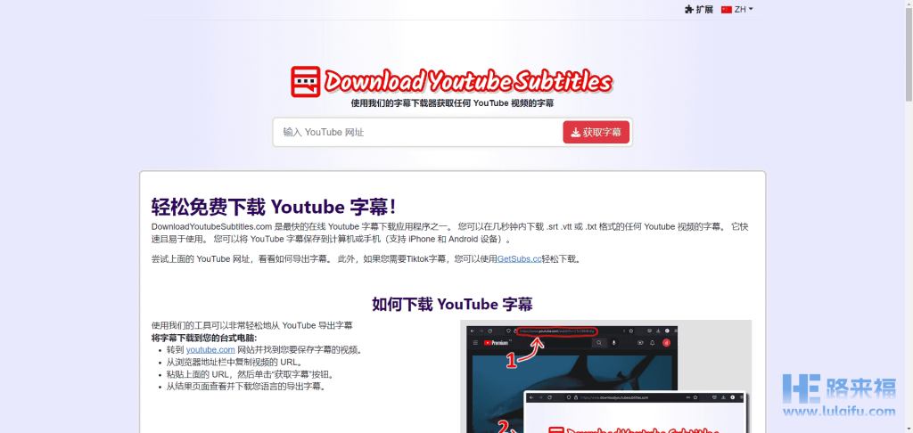 短视频创作者必备，可下载YouTube和TikTok字幕的免费神器